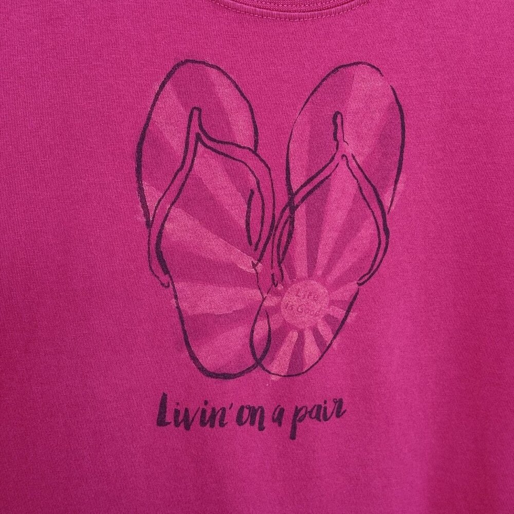 Life Is Good "Livin On A Pair" Graphic Tee Shirt, L - Picture 5 of 7